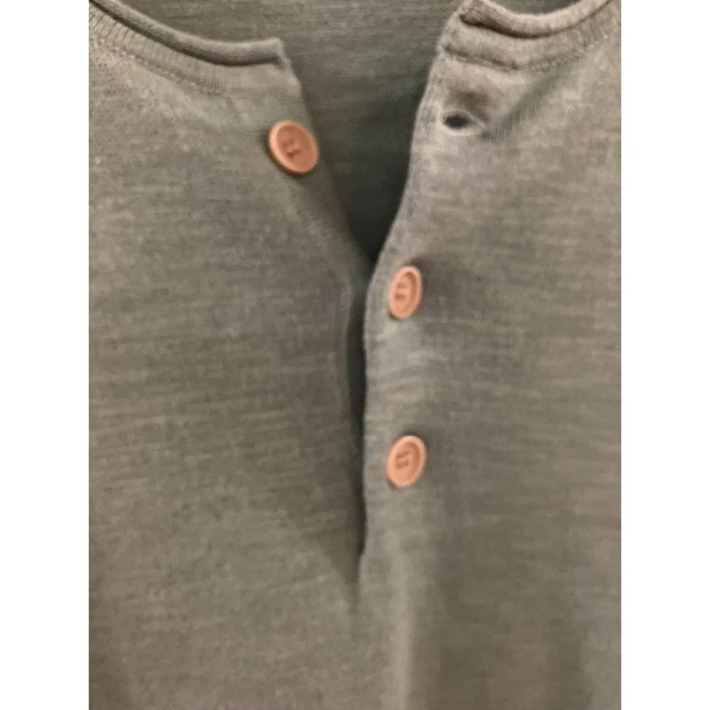 UNTUCKIT Paulson Henley Green Sweater. Size L - Picture 3 of 6